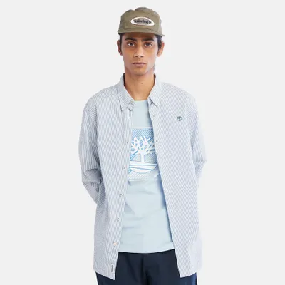 Timberland Chemise À Rayures En Crêpe Pour Homme En Bleu Bleu