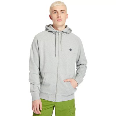 Timberland Sweat À Capuche Zippé Exeter River Pour Homme En Gris Gris