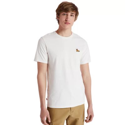 Timberland T-shirt À Logo Bottine Pour Homme En Blanc Blanc
