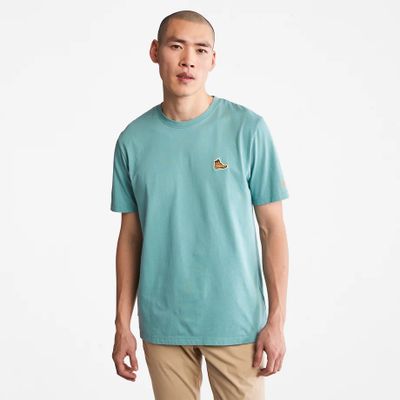 Timberland T-shirt À Logo Bottine Pour Homme En Bleu Bleu Sarcelle