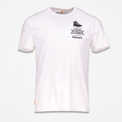 Timberland T-shirt Outdoor Heritage À Logo Bottine Pour Homme En Blanc Blanc