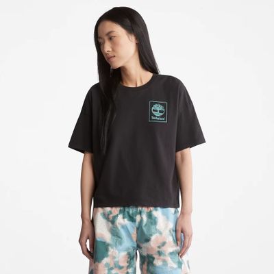 Timberland T-shirt Avec Logo Graphique Au Dos Pour Femme En Noir Noir