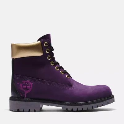 6-inch Boots Hip Hop Royalty Timberland Premium Imperméables Pour Homme En Violet Foncé Violet