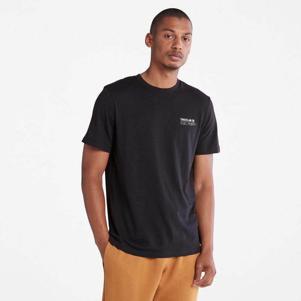 Timberland T-shirt Tencel X Refibra Luxe Comfort Essentials Pour Homme En Noir Noir