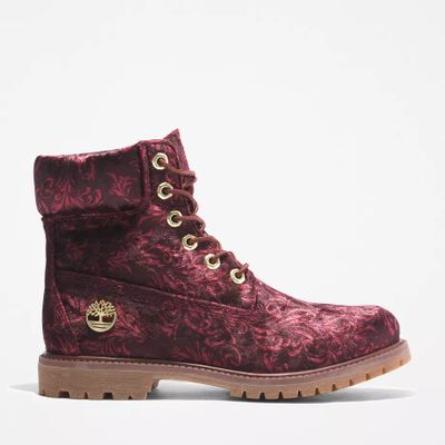 6-inch Boot Timberland Premium En Velours Pour Femme En Bordeaux Bordeaux