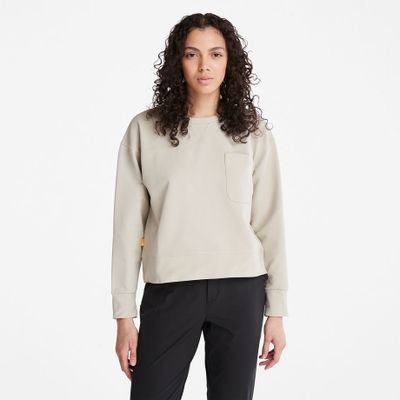 Timberland Sweat-shirt Timberloop Hybrid Pour Femme En Gris Gris Clair