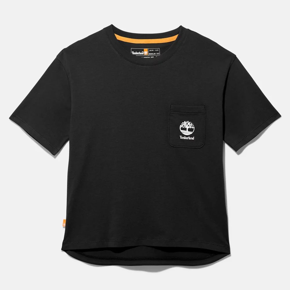 Timberland T-shirt À Poche Avec Logo Pour Femme En Noir Noir