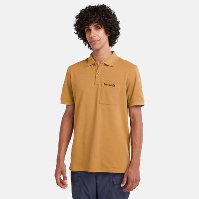 Timberland Polo Avec Poche Pour Homme En Jaune Jaune