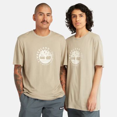 Timberland T-shirt Refibra À Logo Graphique Unisexe En Vert Clair Vert Clair, Taille M