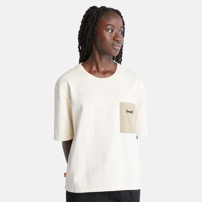 Timberland T-shirt En Matières Mixtes Bold Beginnings Pour Femme En Blanc Blanc