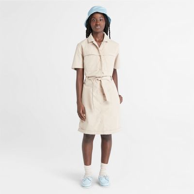 Timberland Robe À Traitement Déperlant Durable Pour Femme En Beige Beige