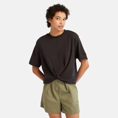 Timberland T-shirt Drapé Timberfresh Pour Femme En Noir Noir