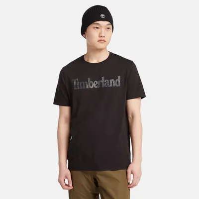 Timberland T-shirt Camouflage Avec Logo Pour Homme En Noir Noir