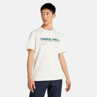Timberland T-shirt Graphique Outdoor Pour Homme En Blanc Blanc