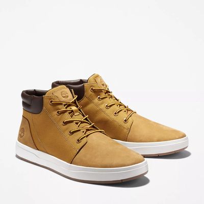 TIMBERLAND | Men's Davis Square Leather/Fabric Chukka Boots