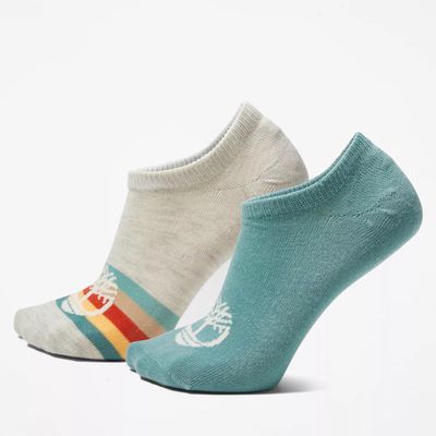 TIMBERLAND | Women's 2-Pack Super No-Show Rainbow-Stripe Socks