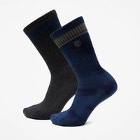 TIMBERLAND | Men's 2-Pack Tie-Dyed & Striped Crew Socks