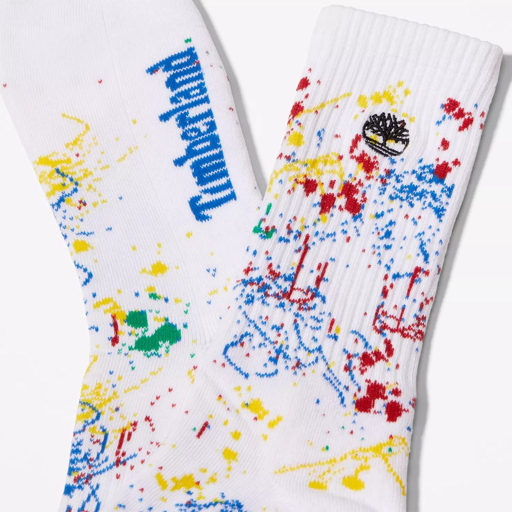 TIMBERLAND | Men's 2-Pack Paint Splash Crew Socks