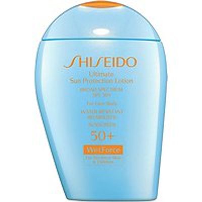 Shiseido Ultimate Sun Protection Lotion Broad Spectrum SPF 50+ WetForce for Sensitive Skin and Children