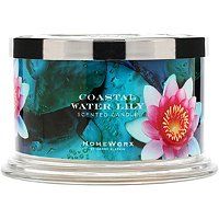 HomeWorx Coastal Water Lily 4 Wick Candle