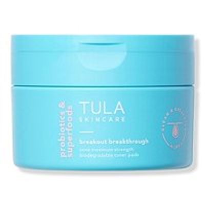Tula Breakout Breakthrough Acne Maximum Strength Biodegradable Toner Pads