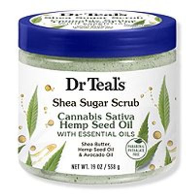 Dr Teal's Shea Sugar Body Scrub with Cannabis Sativa Hemp Seed Oil & Essential Oils
