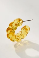 Twisted Glass Hoop Earrings