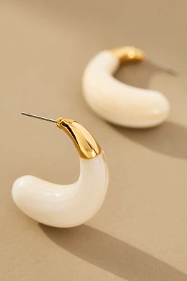 Mixed Metal Shell Post Earrings