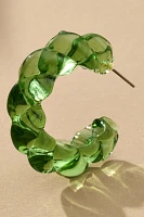 Large Glass Rope Hoop Earrings