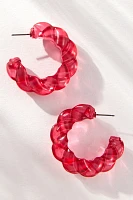Large Glass Rope Hoop Earrings