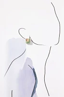 Geo Stone Huggie Hoop Earrings