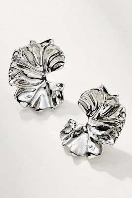 Metal Fluttered Post Earrings