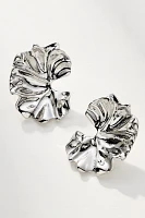 Metal Fluttered Post Earrings