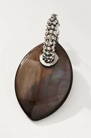 Beaded Top Resin Drop Earrings