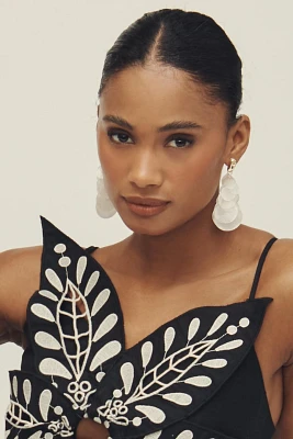 Shell Disc Drop Earrings