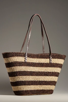 Bembien Bieno Striped Raffia Tote Bag 