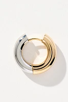 Mixed Metal Huggie Hoop Earrings