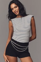 Layered Rhinestone Chain Belt