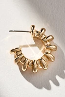 Ribbed Metal Hoop Earrings