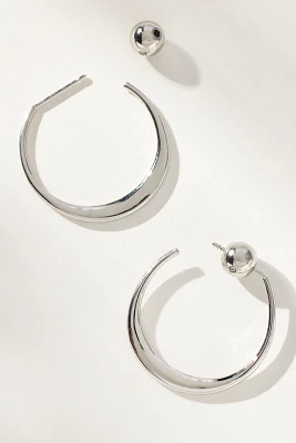 Crescent Hoop Earrings