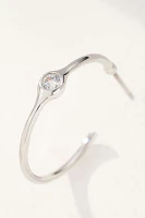 Small Crystal Stone Hoop Earrings