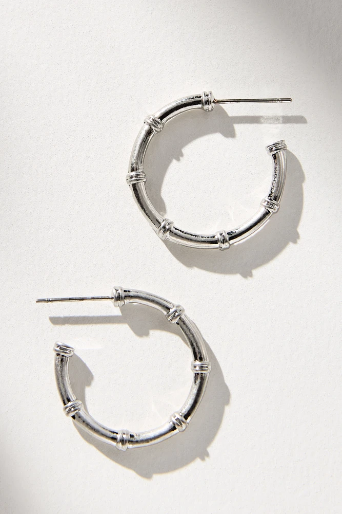 Nautical Knot Hoop Earrings