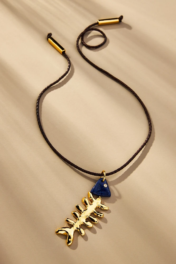 Éliou Bone Fish Pendant Necklace