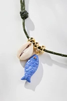 Éliou Ollie Fish & Shell Pendant Necklace