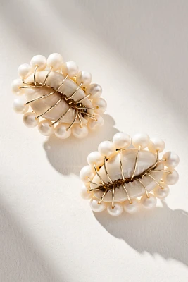 Éliou Ava Shell Clip-On Earrings