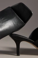 By Anthropologie Square-Toe Heeled Mules