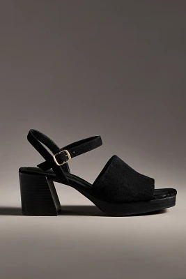 By Anthropologie Buckle Open-Toe Block Heels