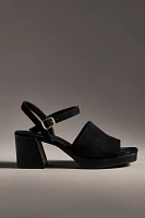 By Anthropologie Buckle Open-Toe Block Heels