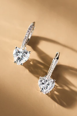 NADRI Modern Love Heart Leverback Drop Earrings