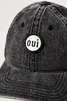 Clare V. Oui Patch Denim Baseball Cap